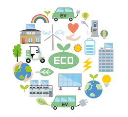 クリーンエネルギー　エコ　太陽光