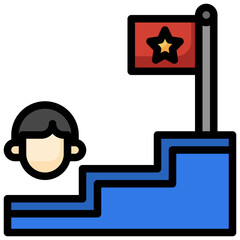 CAREER PATH filled outline icon,linear,outline,graphic,illustration