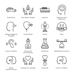 Smart Business Outline Icons - Stroked, Vectors