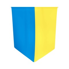 Ukraine pennant. National Ukrainian yellow blue tapestriy. Ukraine gobelin.