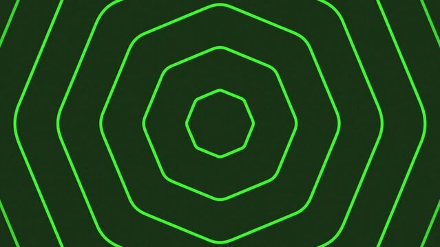 Hexagon audio wave in seamless loop background 