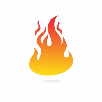 Fire emoji vector symbol sign flat design lit