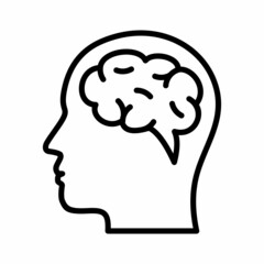 human head with brain