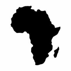 map africa silhouette vector