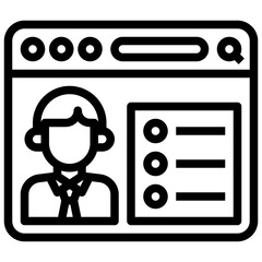 Fototapeta premium PERSONAL PROFILE line icon,linear,outline,graphic,illustration