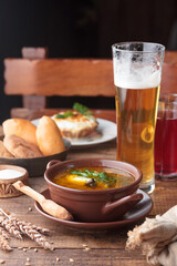 Traditional cuisine of Tver - shchi pohlebka