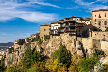 The Casas Colgadas, the Hanging Houses in the medieval town of Cuenca in Castilla La Mancha, Spain.