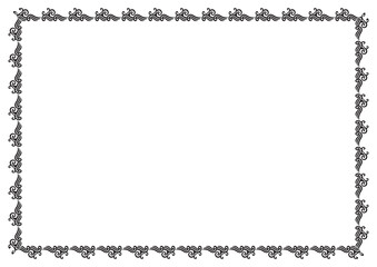 border vector flat illustration for book cover or certified border islamic line patern