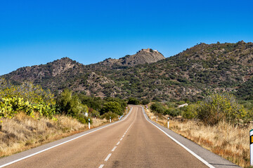 The ancient castle of montanchez near Caceres, Extremadura, Spain