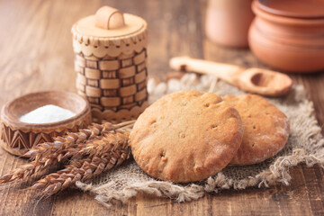 Traditional cuisine of Tver - rye bread scone - zhben'