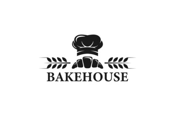 vintage bakery logo design vector