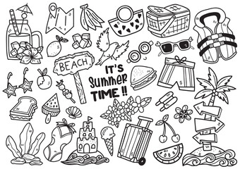 summer illustration Vector for banner, poster, flyer