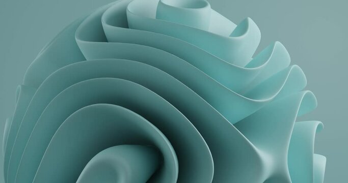 Soft wavy shapes. Trendy modern abstract background.  3D loop animation