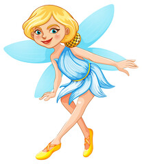 Fototapeta na wymiar Beauty fairy on a white background