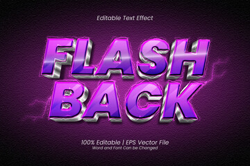 3d Flashback text effect editable Gaming Headline - obrazy, fototapety, plakaty