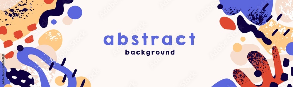 Aufkleber banner design with abstract geometric shapes pattern and background for text. modern horizontal mini