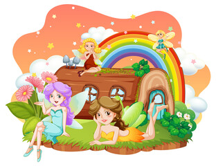 A group of lovely fairy on the island