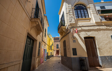 Fototapeta na wymiar Traditional buildings in the city of Ciutadella de Menorca, Balearic Islands, Spain