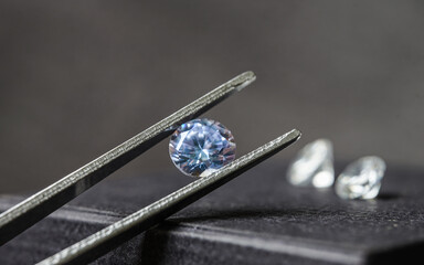 Natural Sapphire gemstone Jewel or gems on black shine color Collection of many different natural