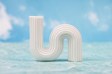White plaster in various shapes separate from the background