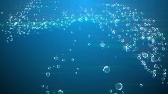 blue bubble particle animation