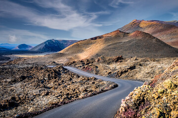 Route dans Timanfaya