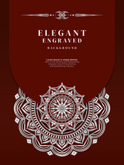 letter template with elegant islamic mandala