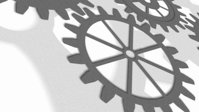 camera panning over gears and Gog Moving