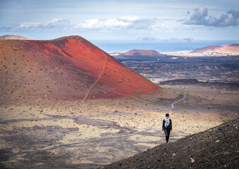 Randonnée sur Montana Colorada sur Lanzarote
