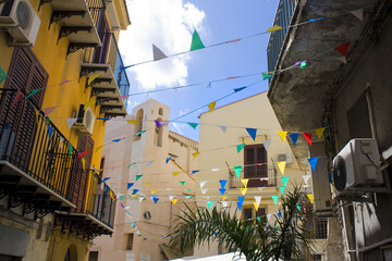 Architecture of Old Town in Monreale, Sicily, Italy	
