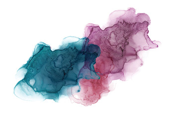 Alcohol ink abstract shape Blue and pink texture © EvgeniiasArt