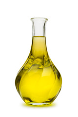 Olive oil bottle isolated on white background