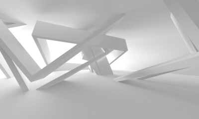 White Modern Background. Abstract Building Concept