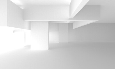 White Modern Background. Abstract Building Concept