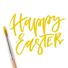 Happy Easter. Handwritten text. Modern calligraphy