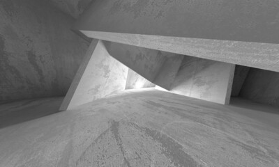 Abstract architecture interior background. Empty concrete room