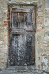vedute di strade di Certaldo vicino firenze paese rinascimentale mattoni rossi, portali antichi, panorama del chianti