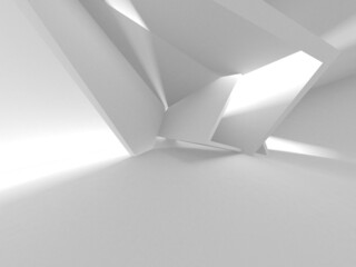 Illuminated corridor interior design. Empty Room Interior Background