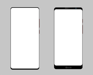 Realistic 3d smartphone mockup with empty blank screen, phone mockup. Template for application, presentation UI, UX design