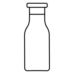Fresh un pasteurized cow milk bottle icon, milk bottle simple icon