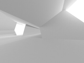 Abstract White Architecture Design Concept