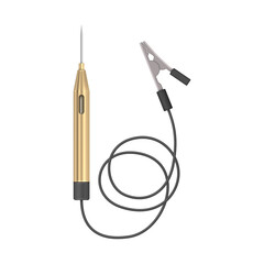 Automotive electrical tester. Tester with probe and connector. Vector illustration.