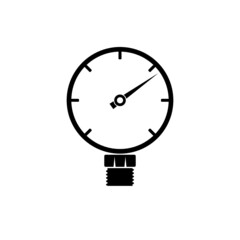 Pressure gauge icon isolated on white background