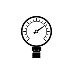 Pressure gauge icon isolated on white background