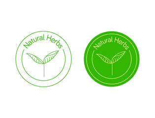 natural herbs icon vector illustration 