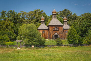 Old wooden church in the village