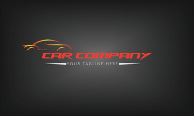 background with a car logo for company