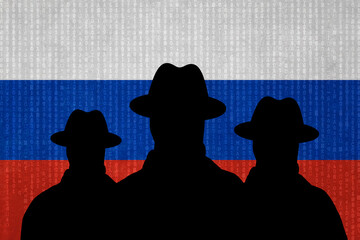 Group of Russian spies graphic illustration