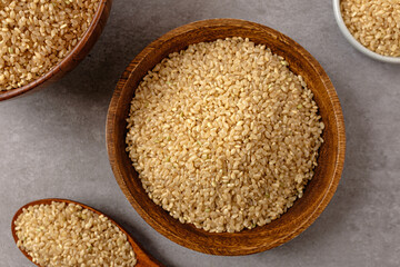 Unrefined brown grain brown rice