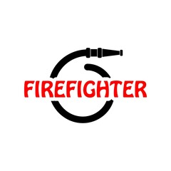 Firefighter icon isolated on white background